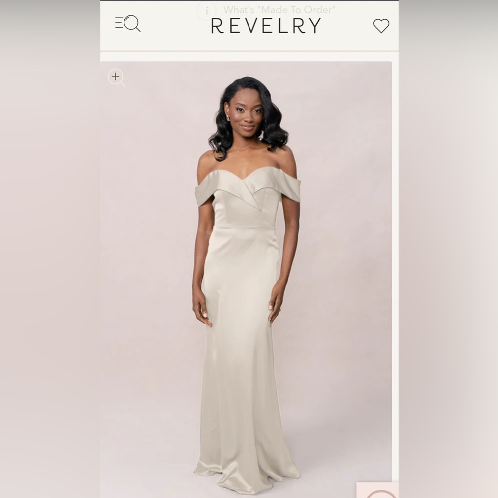 Revelry Bardot Satin Dress